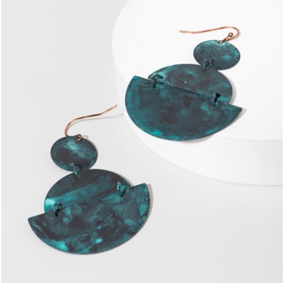 NWT Turquoise Chandelier Earrings - Picture 2 of 2